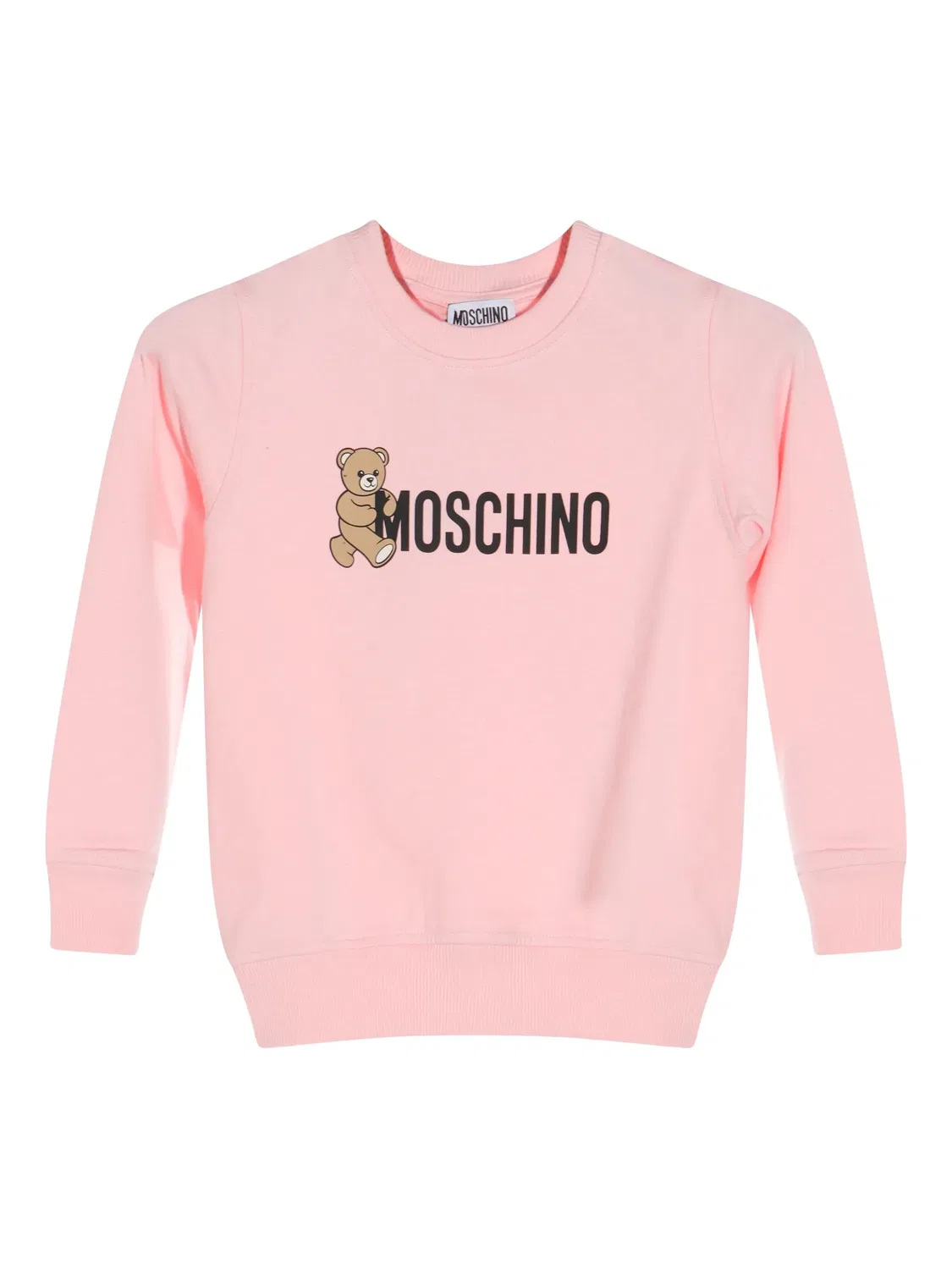 Свитшот с принтом мишки Moschino, светло-розовый