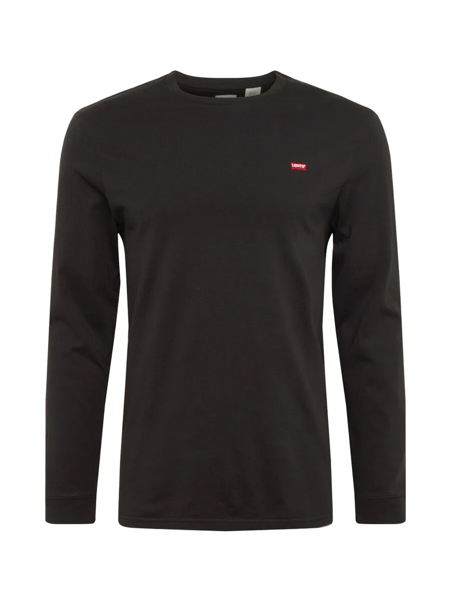 Футболка LEVI'S Regular fit 'LS Housemark Tee' черного цвета