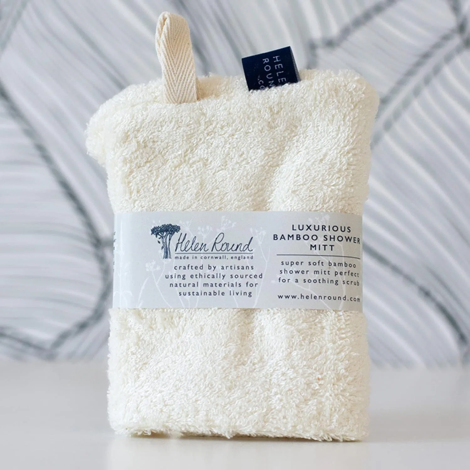 Мочалка для душа Bamboo Shower Glove, Helen Round, Кремовый — фото 2