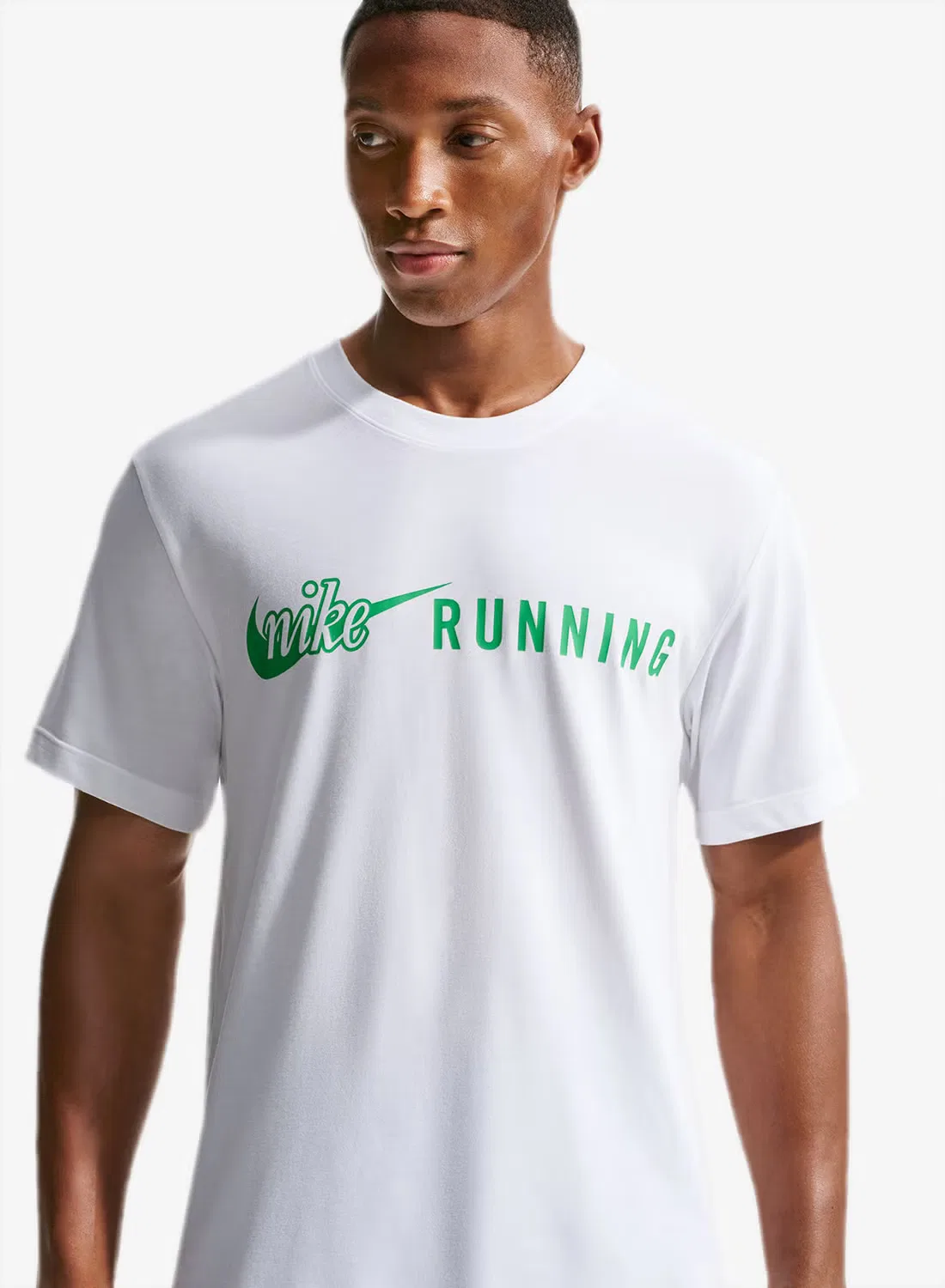 Футболка спортивная с технологией Dri-FIT Nike, белый — фото 3