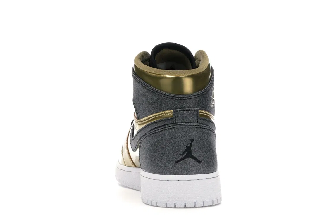 Детские кроссовки Lifestyle Jordan 1 Retro BHM (2017) Jordan, Metallic Gold/Black-White — фото 4