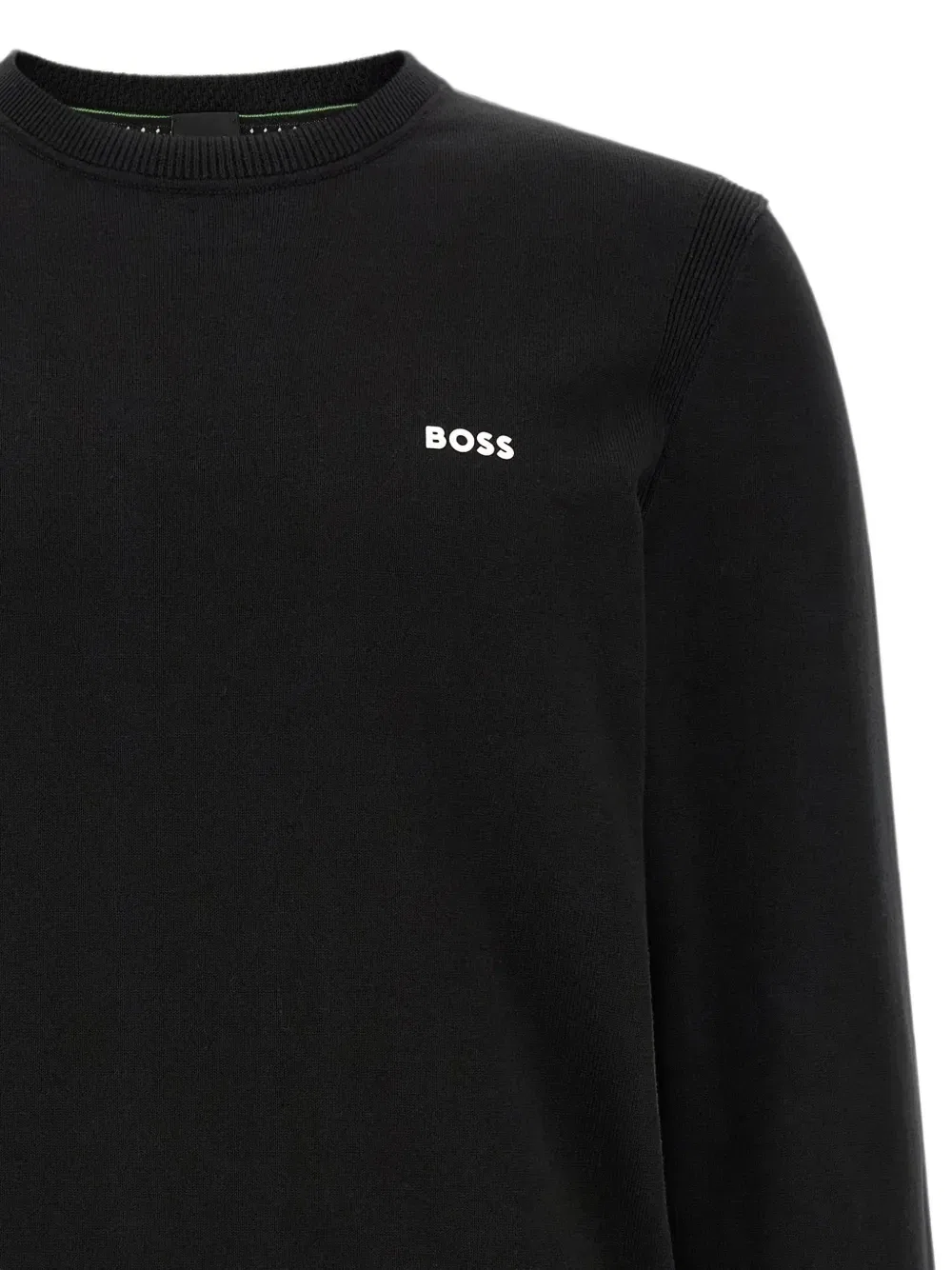 Толстовка Ever из хлопка с контрастным логотипом Boss, черный — фото 3
