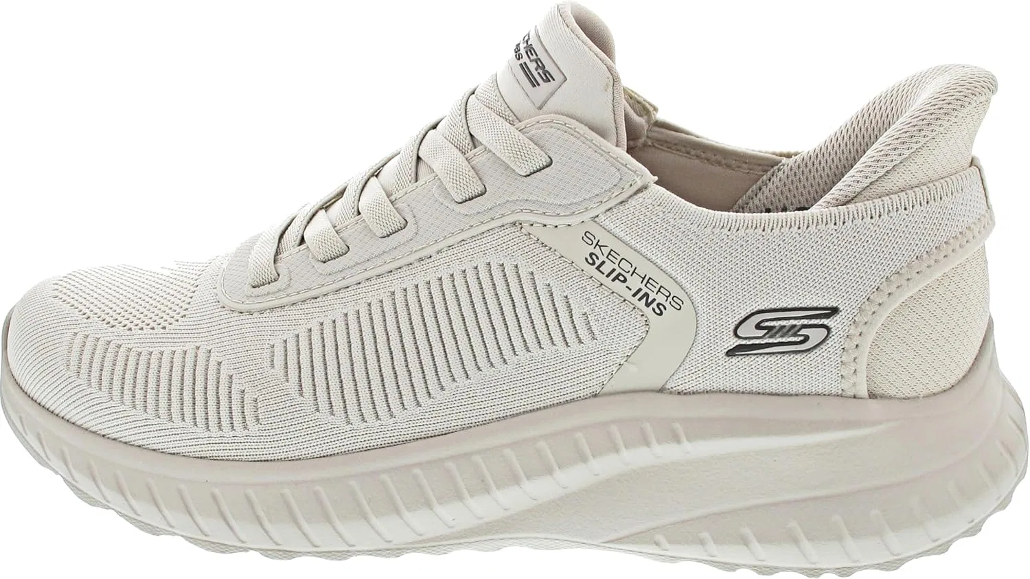 Мужские кроссовки Skechers Bobs Squad Chaos Solid Step, Off White Knit
