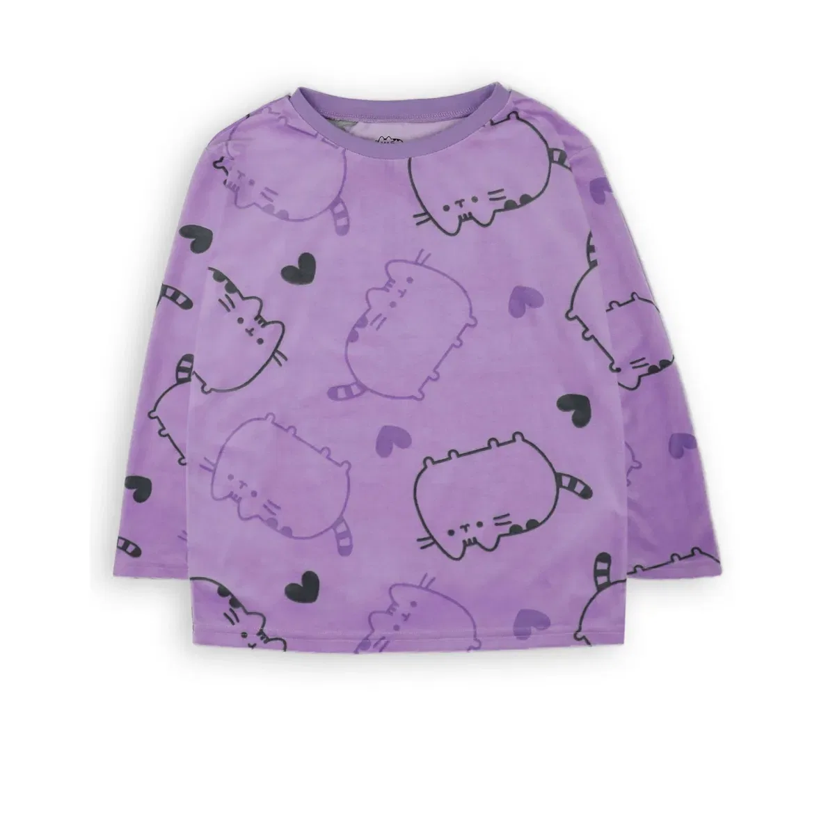 Детский комплект пижамы с длинным рукавом с принтом Pusheen, Purple — фото 3