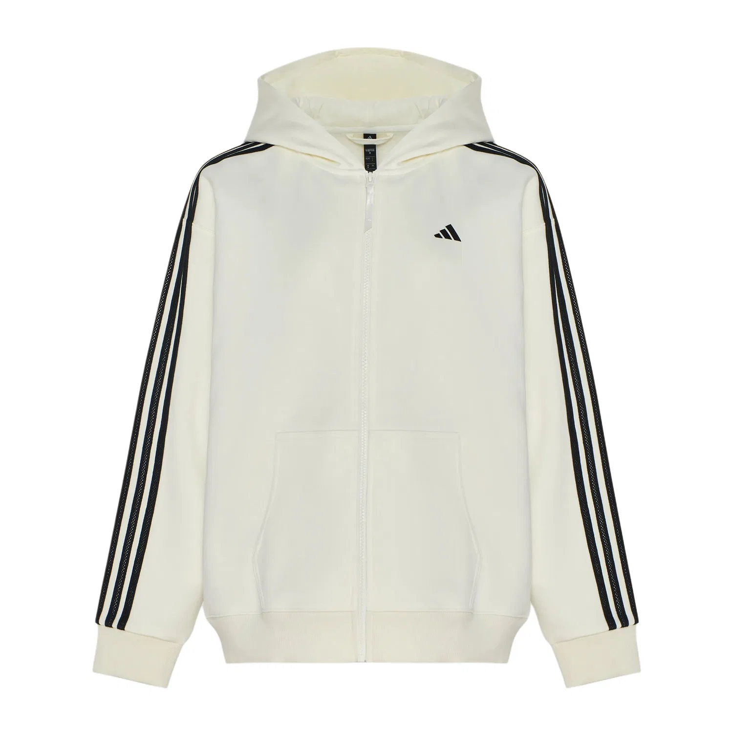 Женская куртка с капюшоном, немодельная, прямой крой, Adidas, Jade White