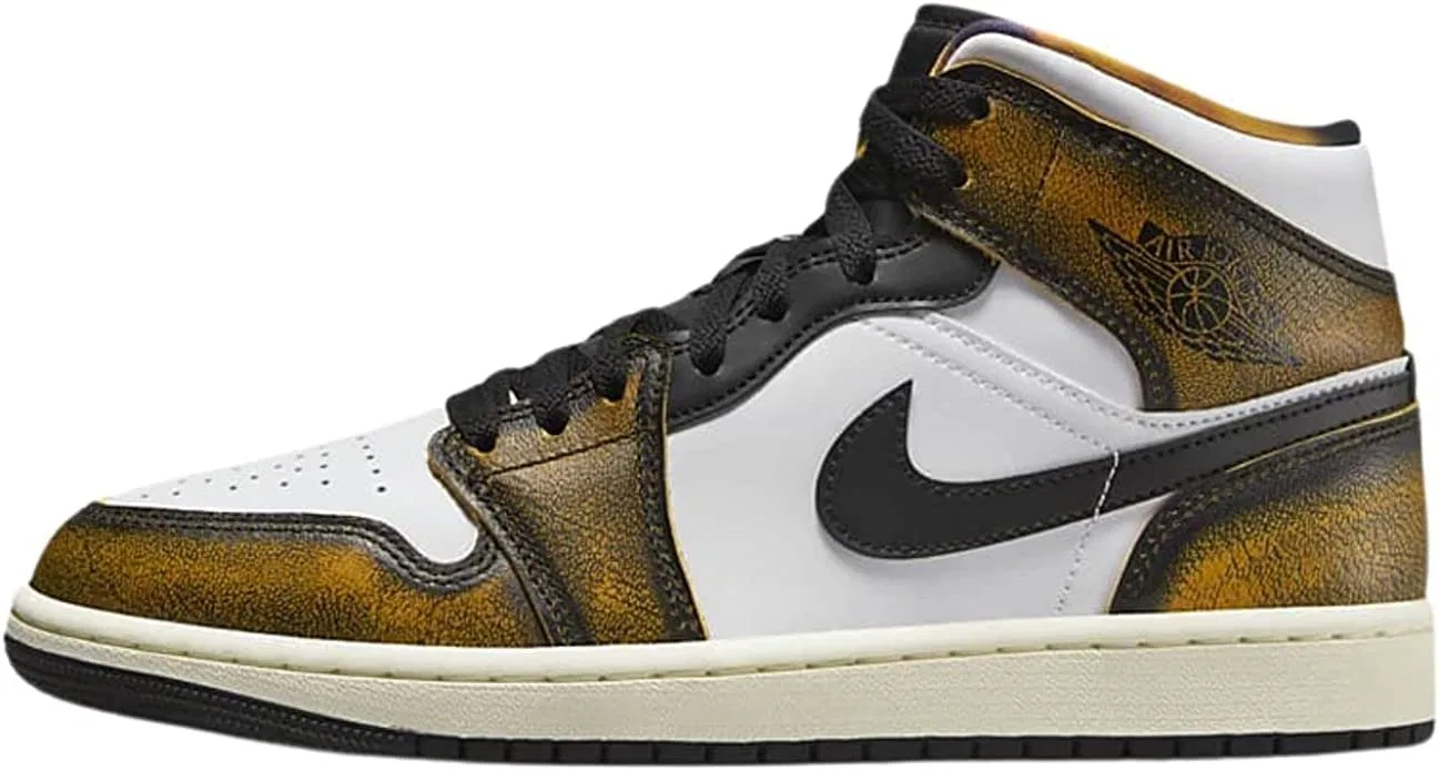 Детское кроссовки для мальчиков высокие Air Jordan 1 NIKE, Black Taxi White Sail