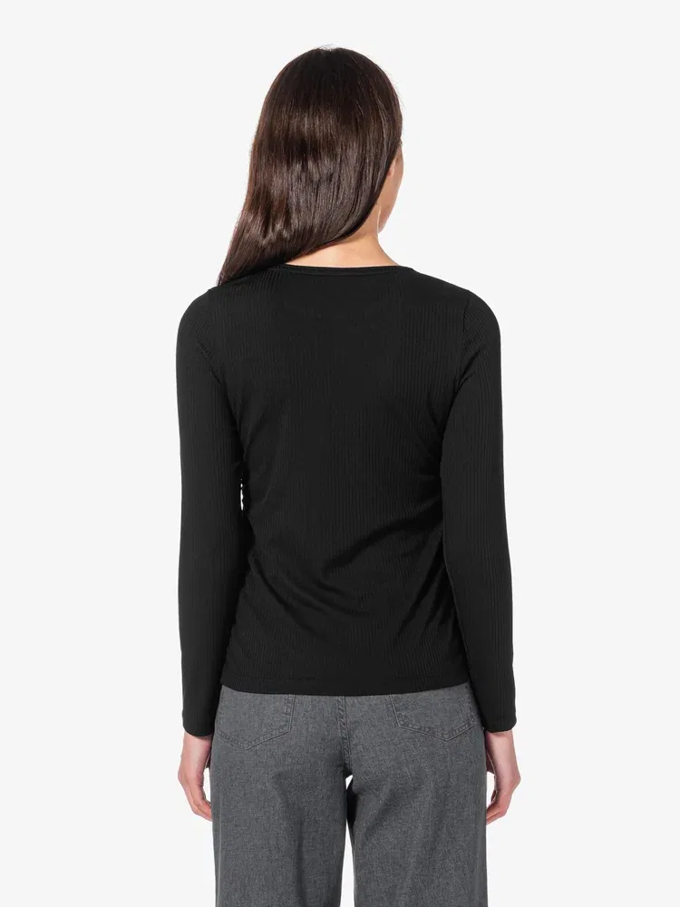 Футболка с длинным рукавом LACOSTE Black, Утепленная, Черная — фото 3