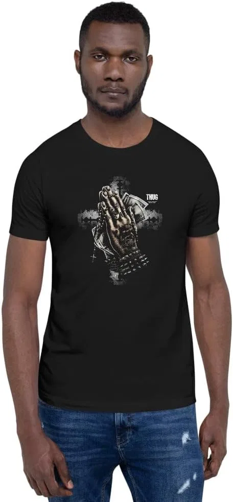 Унисекс футболка с христианским принтом Thug Christian T-shirt, Black