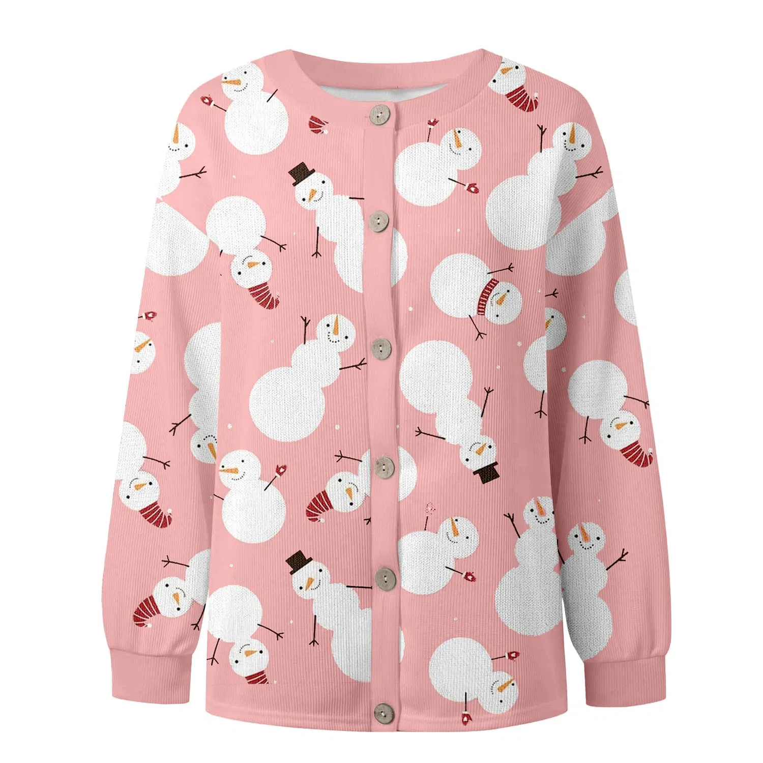 Женский кардиган с принтом Elegante cardigan casual con stampa e abbottonatura, Rosa #2 — фото 3