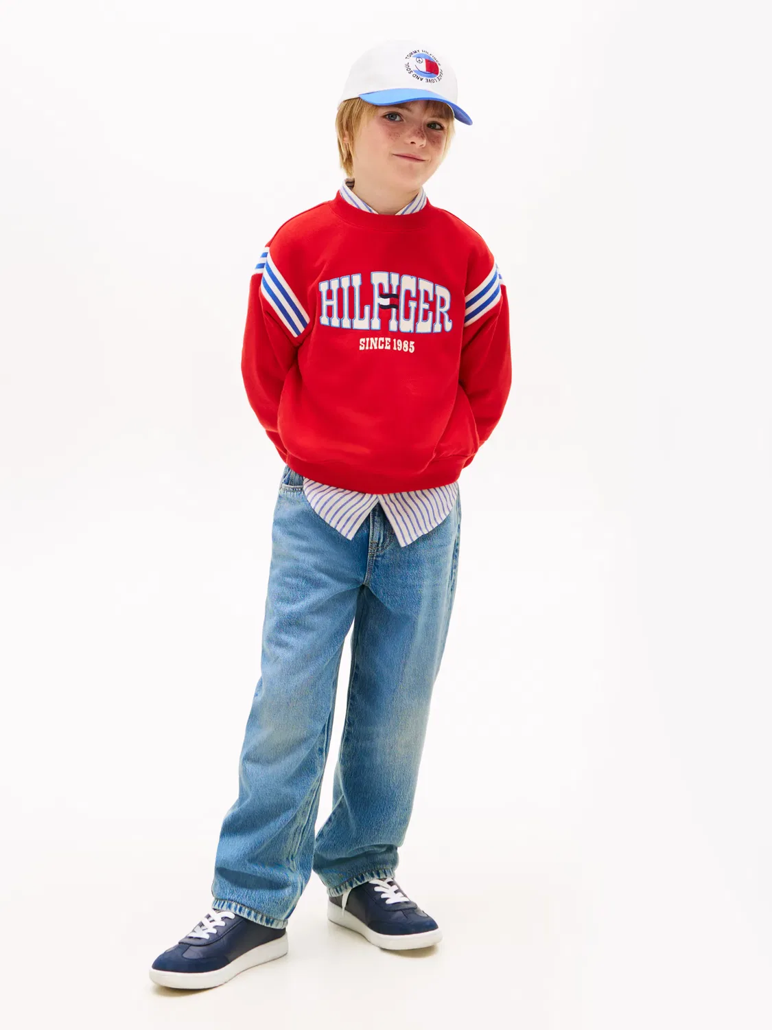 Детская худи для мальчиков с принтом Varsity Tommy Hilfiger, Красный — фото 4