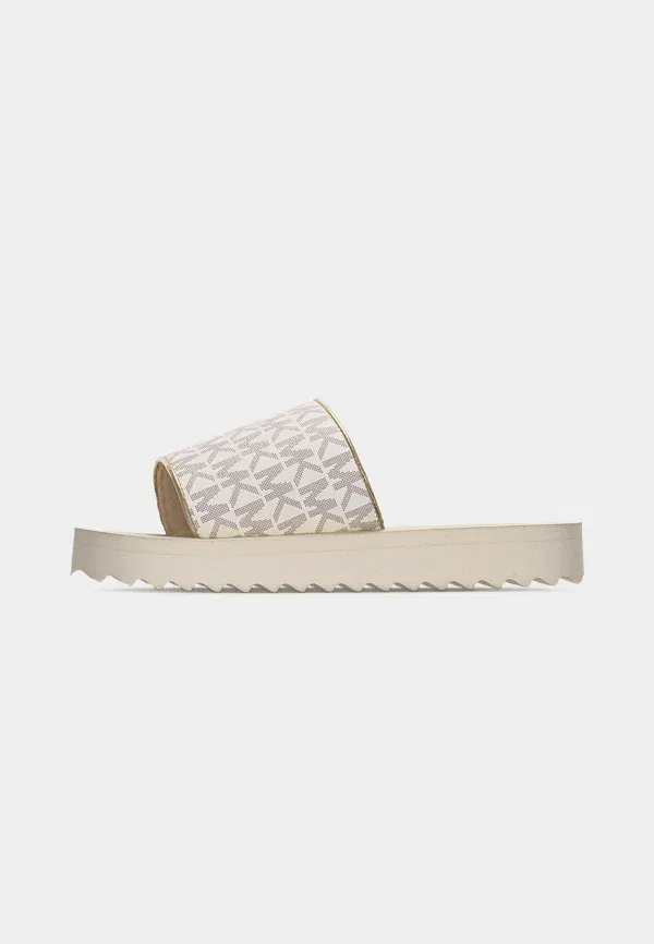 Мюли с принтом Teagan Merrick 2 Michael Kors Kids Vanilla/Pale Gold-coloured Metallic, ванильный — фото 2
