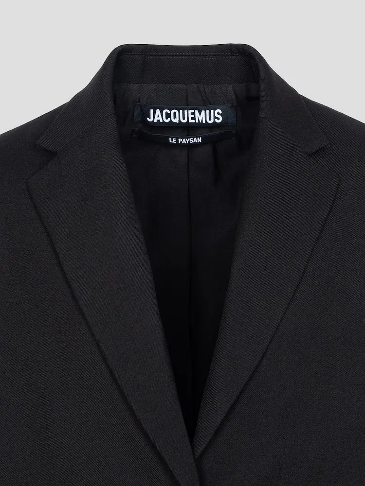 Пиджак оверсайз La Veste Carree JACQUEMUS, Black — фото 3