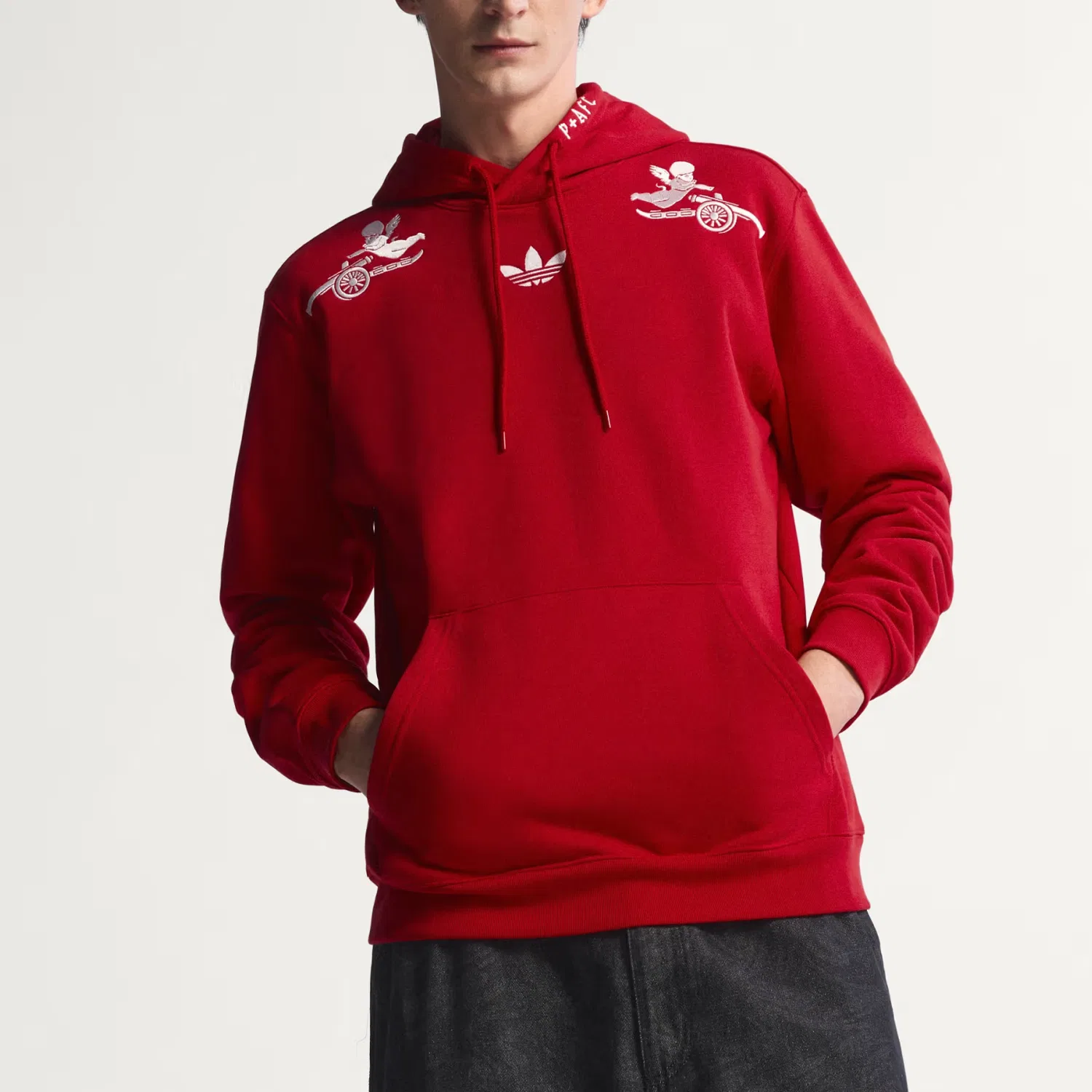 Мужской свитшот с принтом Arsenal FC x PLACES+FACES Adidas Originals, Lustrous Scarlet — фото 3