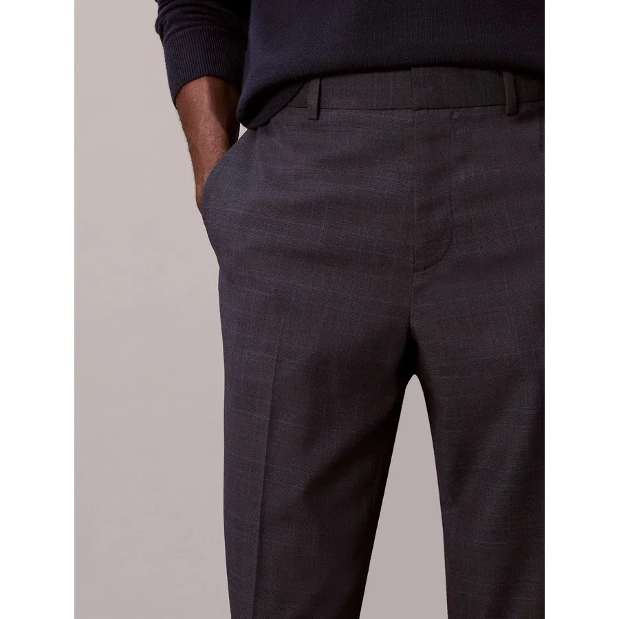 Брюки спортивные с длинным рукавом Calvin Klein Slim Viscose Blend, Темно-синий — фото 4