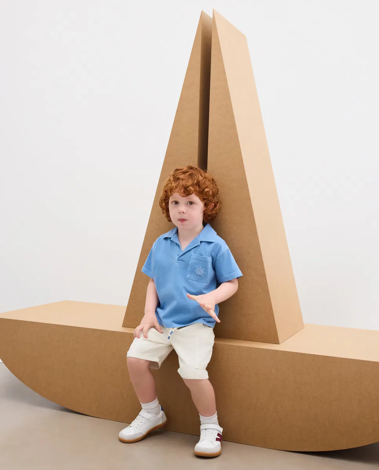 Детское поло для мальчиков с коротким рукавом Kids El Corte Inglés, Azul — фото 2