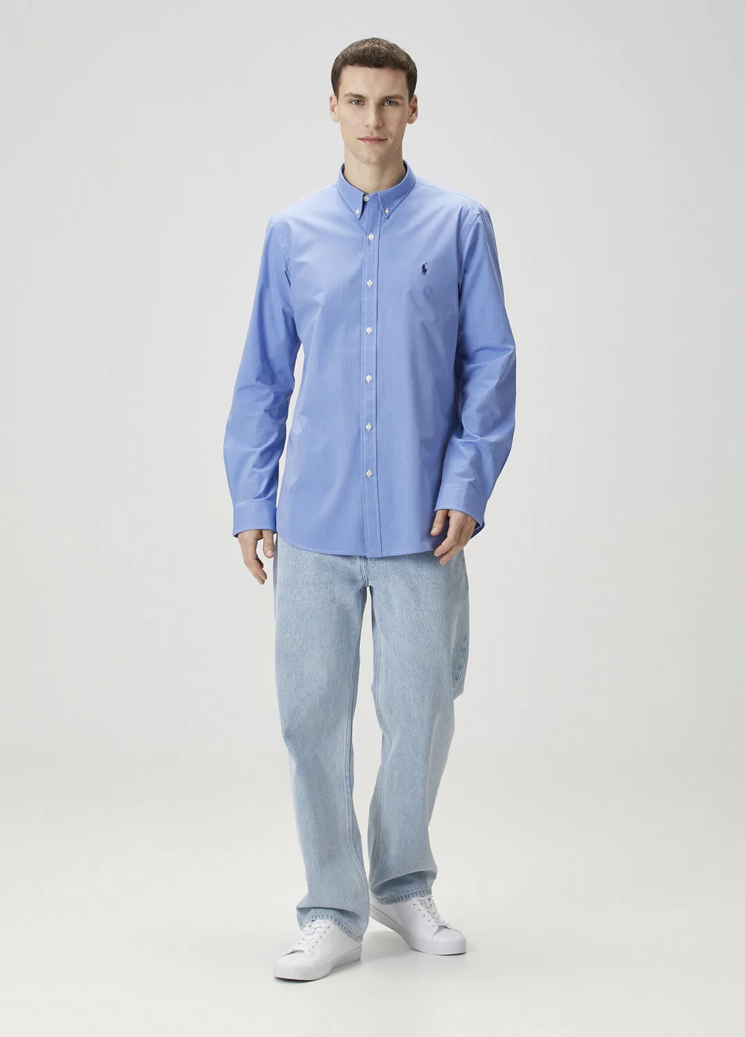 Рубашка Polo Ralph Lauren, mavi — фото 2