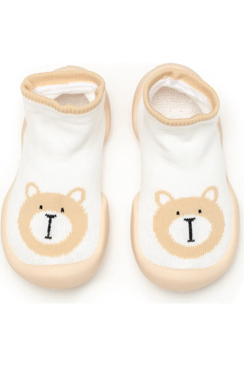 Детские носки-обувь Mini Bear Komuello, светло-бежевый