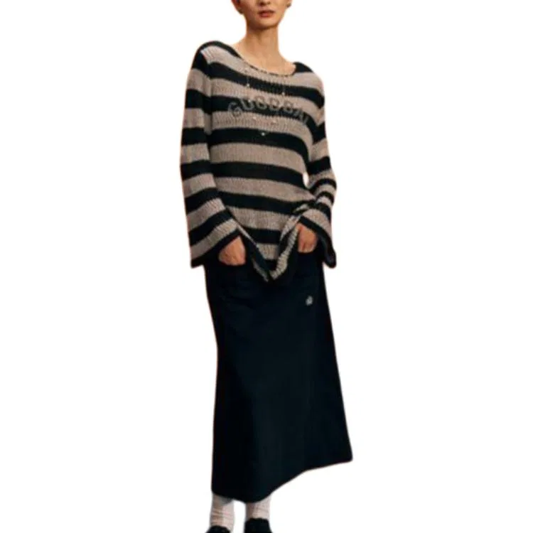 Детский джемпер с круглым вырезом, свободного кроя SS24 Knitwear, GOOD BAI, Black — фото 4