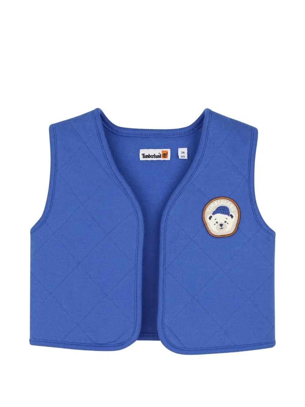 Комплект из жилета брюк и рубашки в клетку Timberland Kids, синий — фото 3
