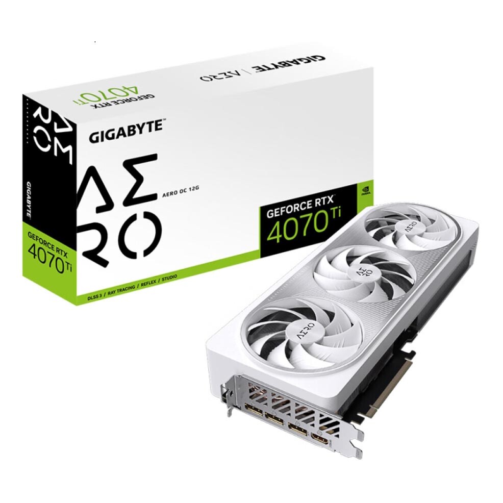 

Видеокарта Gigabyte GeForce RTX 4070 Ti AERO OC, 12 Гб, GV-N407TAERO OC-12GD, Серый, Видеокарта Gigabyte GeForce RTX 4070 Ti AERO OC, 12 Гб, GV-N407TAERO OC-12GD