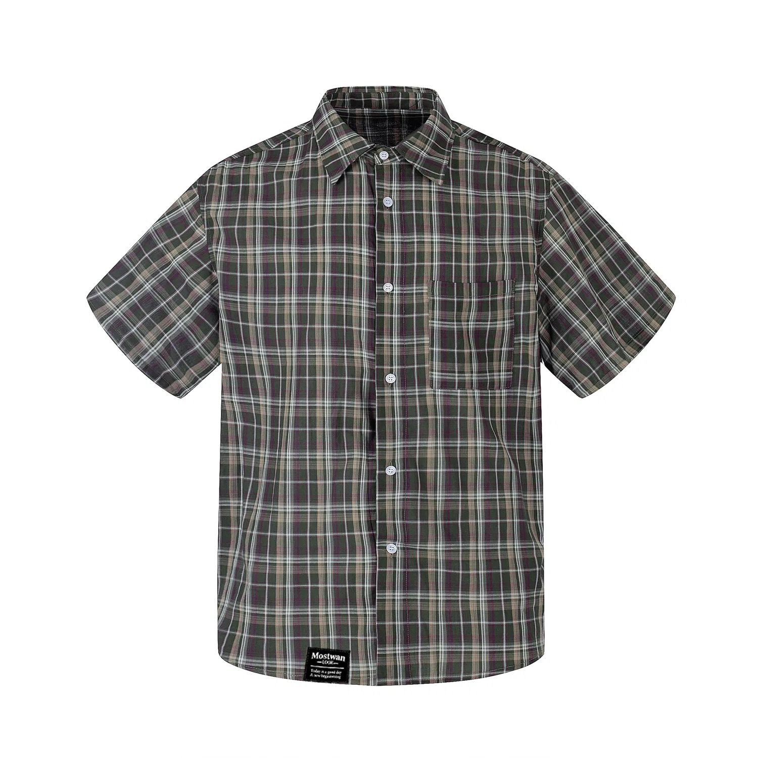 Детская рубашка с коротким рукавом MostwantedLab, Gray Purple