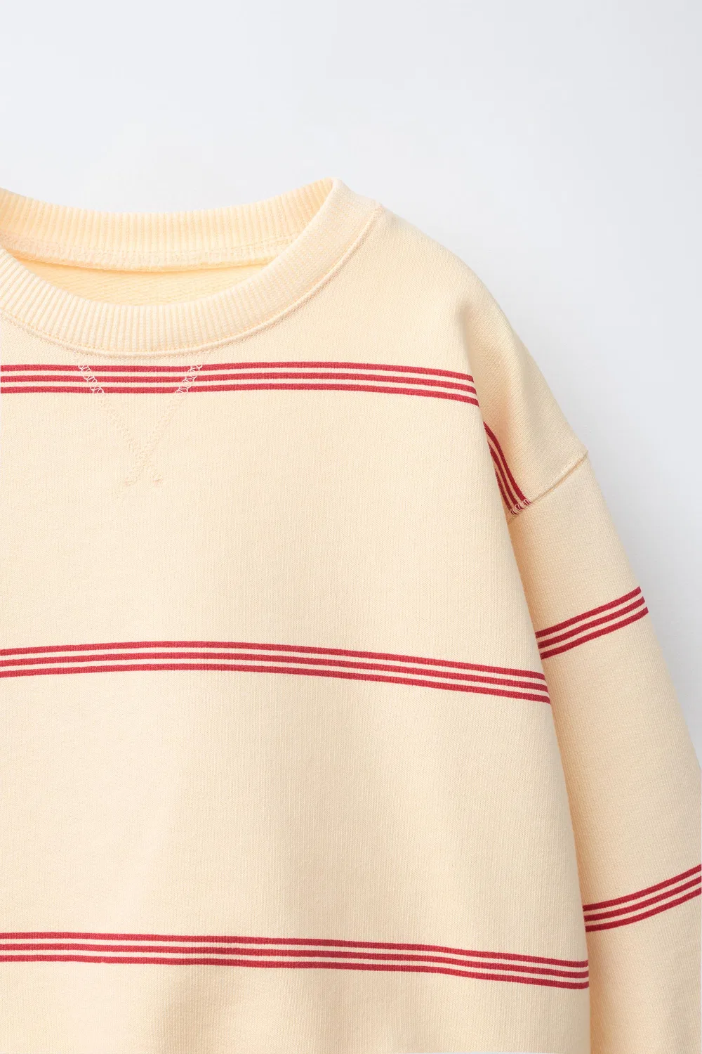 Полосатая толстовка ZARA, White/Red — фото 3