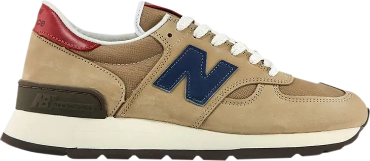 Кроссовки New Balance 990v1, светло-коричневый/темно-синий — фото 2