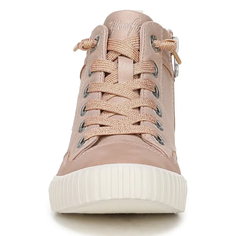 Детские высокие кроссовки Wanderland-K Blowfish Malibu, Blush Pink/Rose Gold Glitter — фото 3