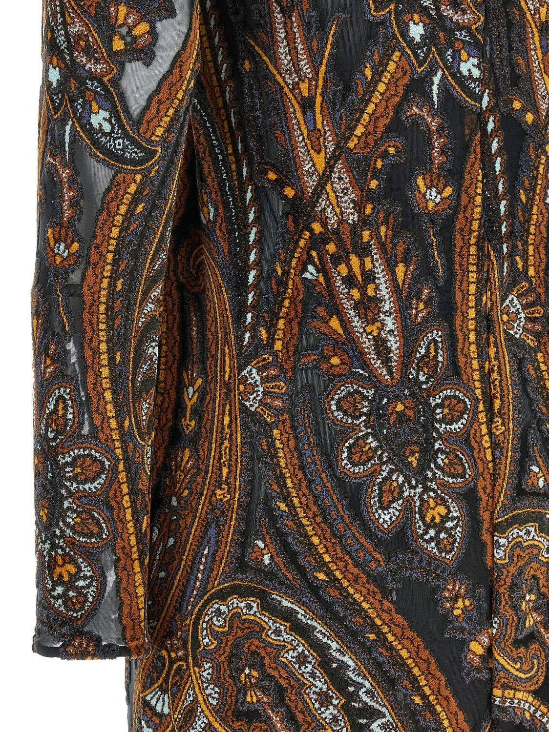 Платье из жаккардового шенилла Etro, мультиколор — фото 4