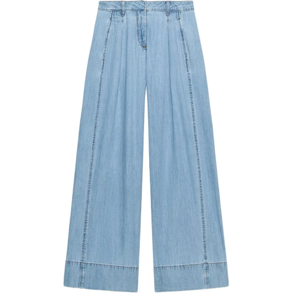 Женские джинсы с широкими штанинами Medium Blue ZARA, Medium Blue