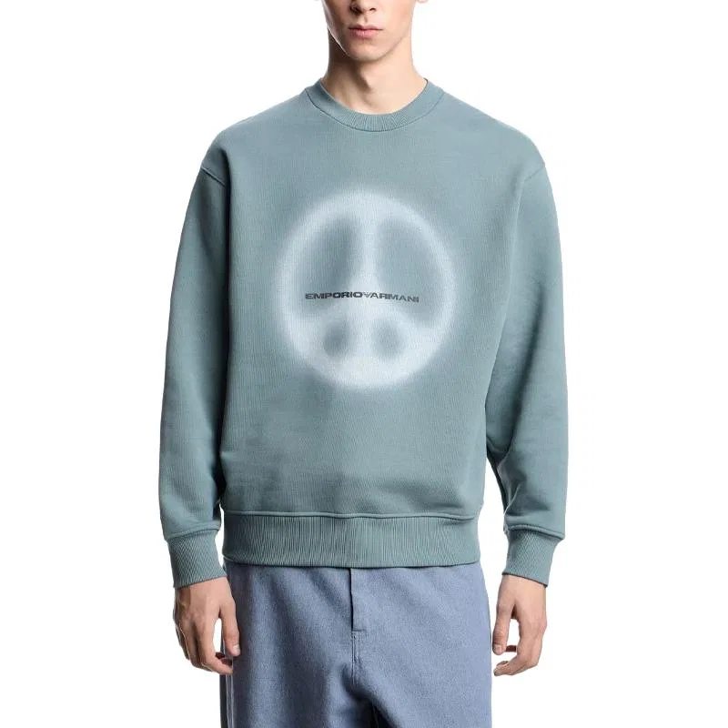 Мужской свитшот с принтом Peace Capsule Collection EMPORIO ARMANI, Pea Green — фото 3