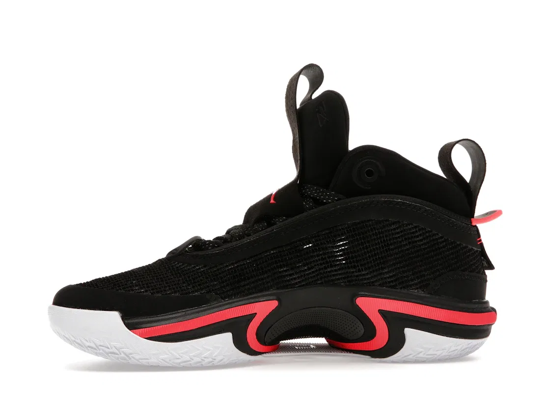 Детские кроссовки для мальчиков с длинным шнурком Jordan 36 Jordan, Black/Infrared 23/White — фото 3