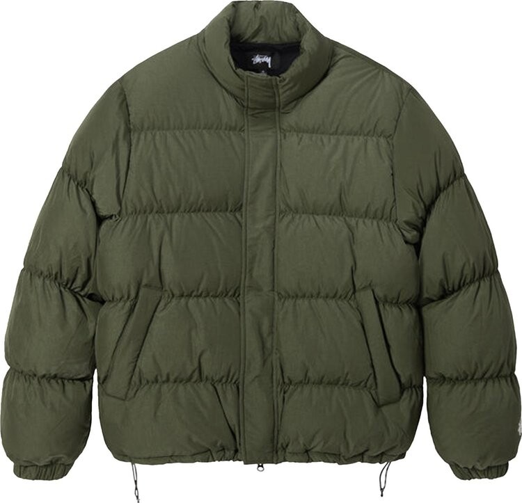 

Пуховик Stussy Ripstop Down Puffer Jacket 'Olive', зеленый