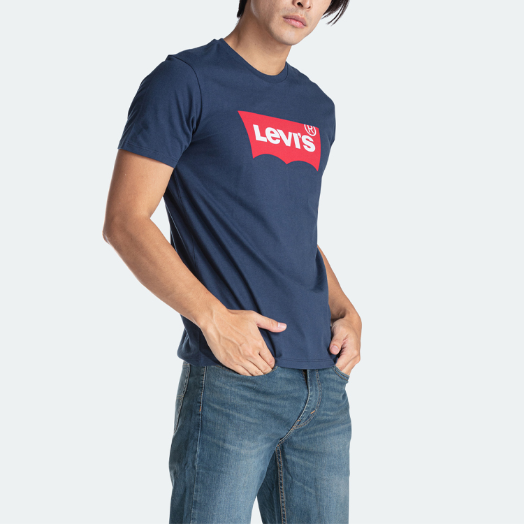 Мужская футболка Levi's темно-синего цвета