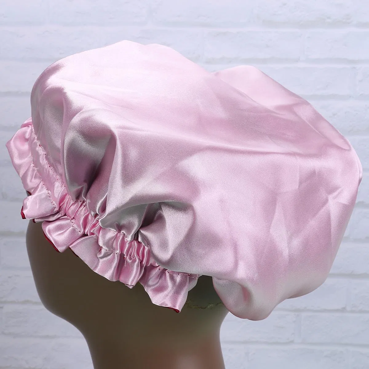 Шапочка для душа Satin, MAJORMENCH, 1 шт, 22x17см, Rosa — фото 4