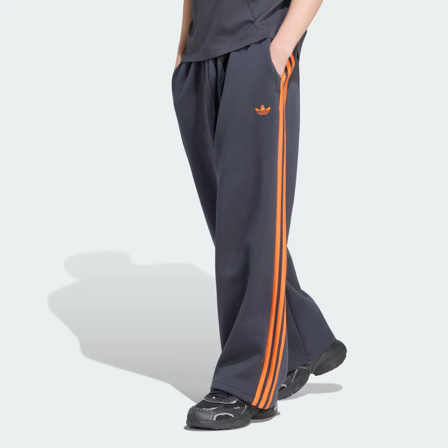Мужские спортивные брюки свободного кроя Adicolor Baggy Joggers Adidas Originals, темно-серый