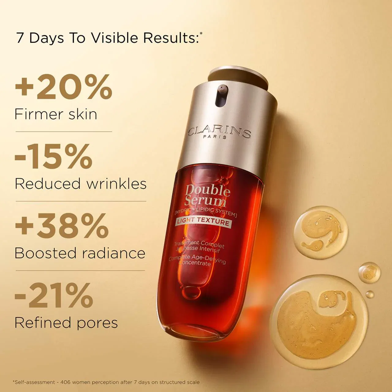 Сыворотка для лица 50 мл укрепляющая Clarins, Double Serum Light Texture — фото 2