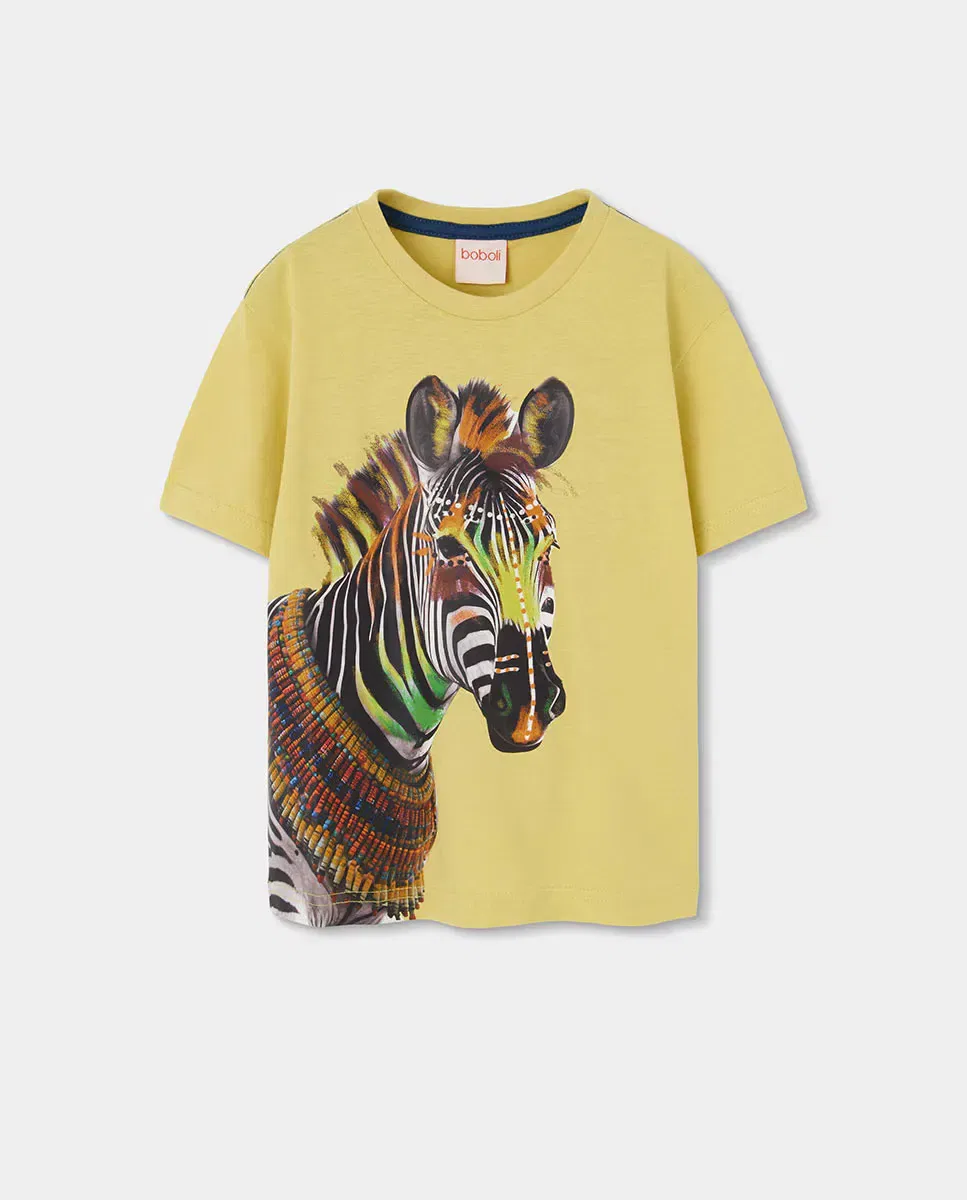 Детская футболка для мальчиков хлопковая Boboli, Amarillo Negro