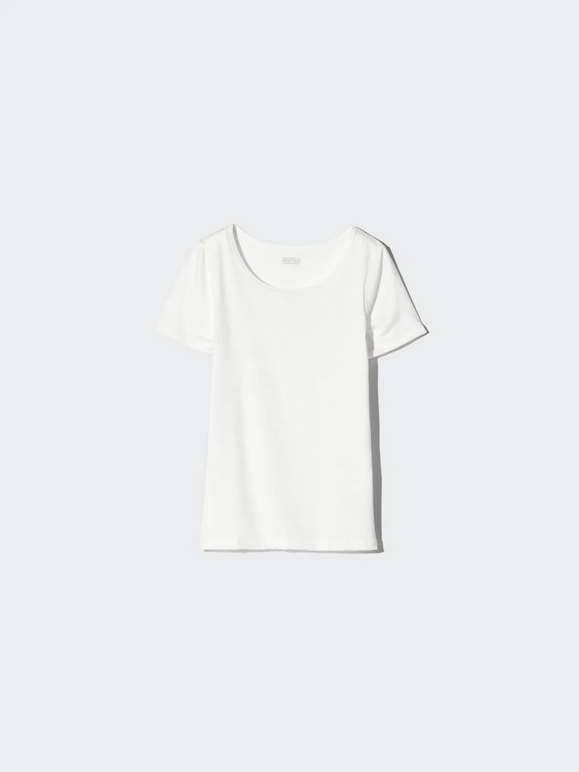 Футболка детская с коротким рукавом и U-образным вырезом HEATTECH Uniqlo, белый