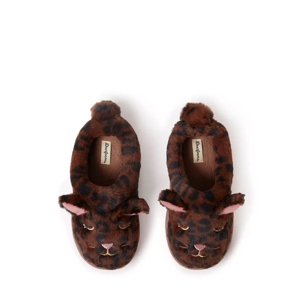 Детские тапочки-сабо с принтом Peyton Animal Dearfoams, Leopard — фото 4