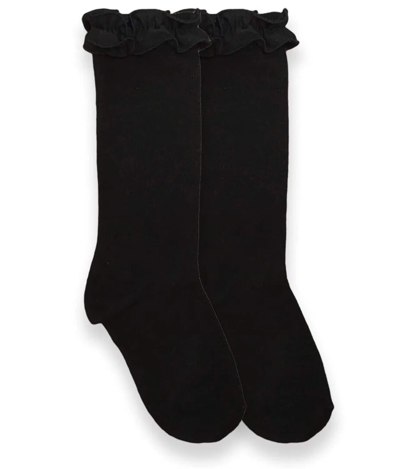 Детские высокие носки с рюшами для девочек, 1 шт. Jefferies Socks, Black