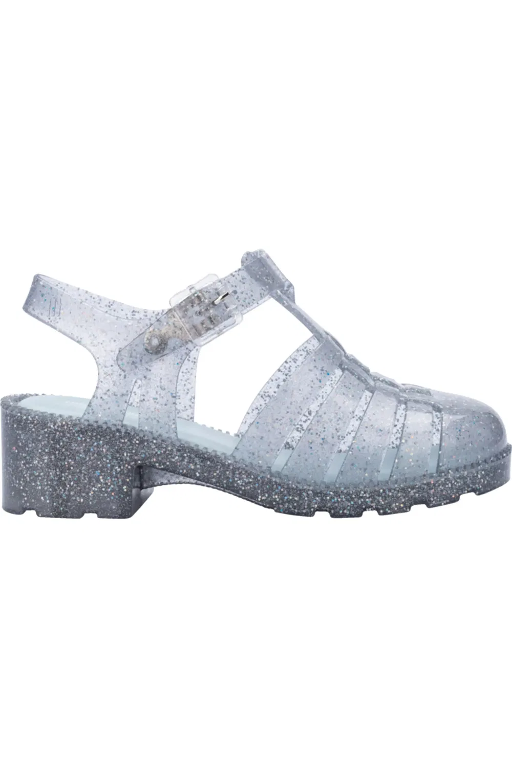 Детские сандалии рыбацкие с ароматом Posession Mini Melissa, Glitter Clear/Blue — фото 2