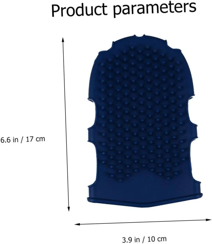 Силиконовая массажная щетка для душа, 2 шт, OUNONA, 17x10x2 см — фото 2