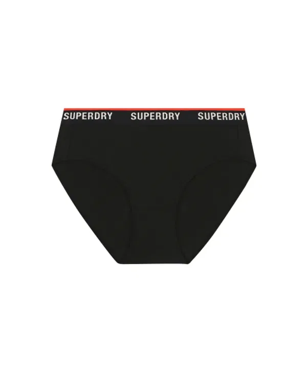 Женские трусы с логотипом Superdry, черные