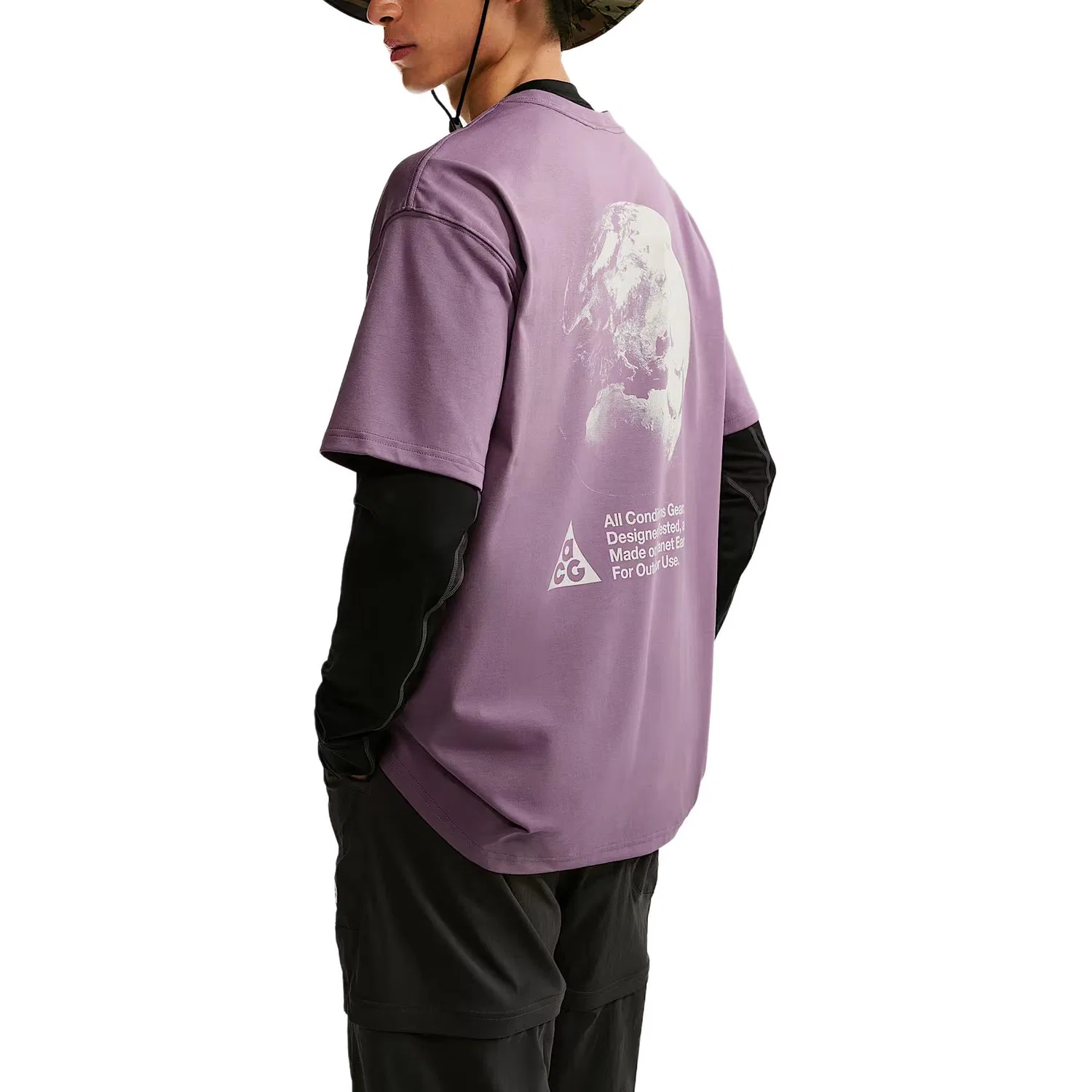 Мужская футболка с коротким рукавом Nike ACG Quick Dry, Цвет Dust Purple — фото 4