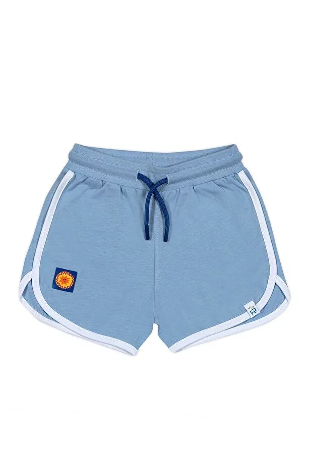 Детские шорты для девочек с пайпингом Beetlebeez, Light Blue — фото 3