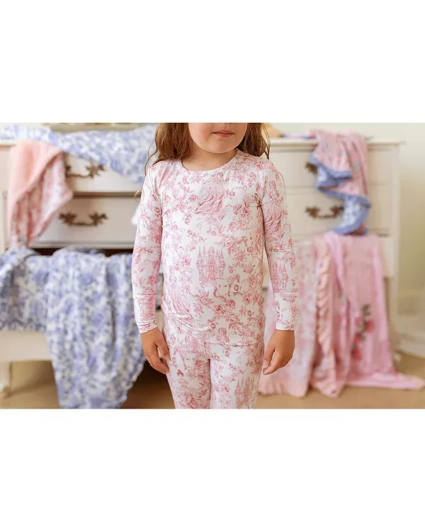 Детская пижама для девочек с длинным рукавом Antoinette Classic Pajama Set Posh Peanut, белый — фото 4
