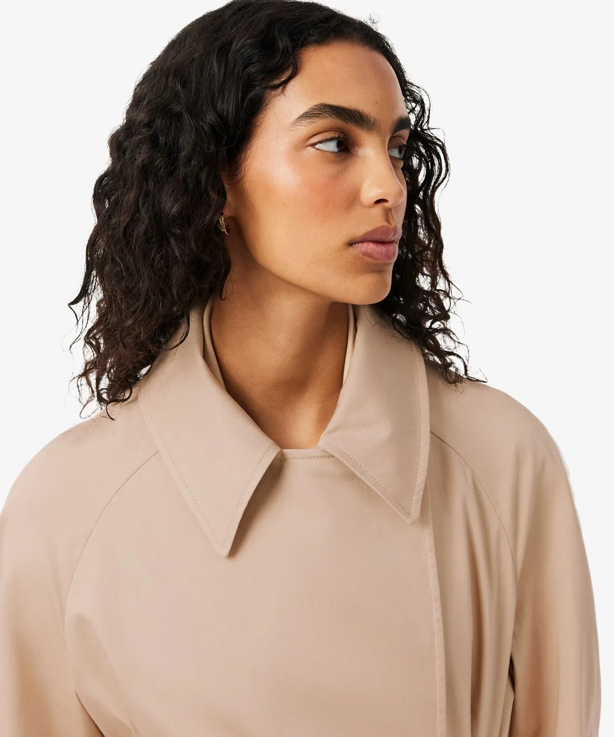 Женское пальто-тренч oversize с водоотталкивающей пропиткой LACOSTE, Beige — фото 3