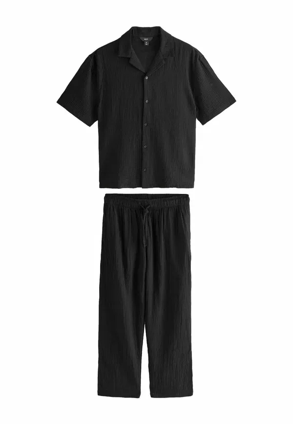 Пижамный комплект с коротким рукавом, хлопок, Short sleeve set, Next, черный — фото 4