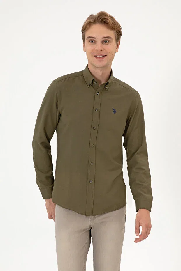 Мужская рубашка с длинным рукавом U.S. Polo Assn., Khaki